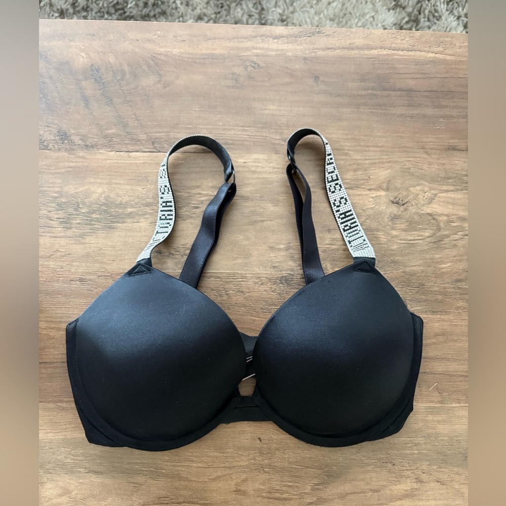 Victoria's Secret Black Bra with Logo Straps